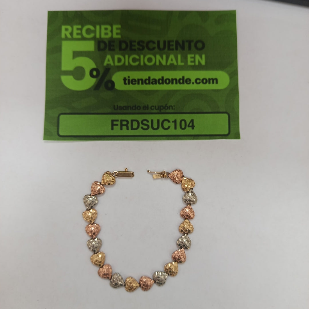 PULSERA ORO COMBINADO 10 K 9,90 GRMS (SEMINUEVO)