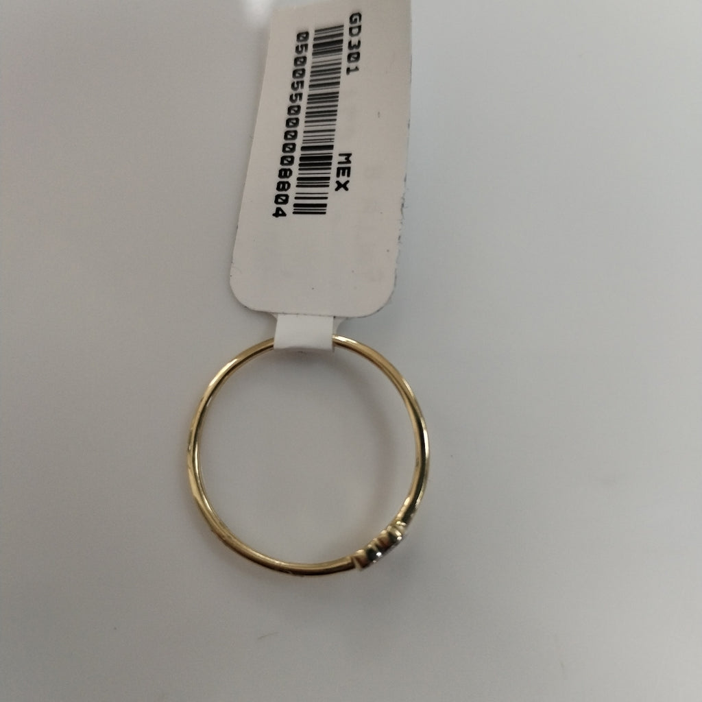 ANILLO ANILLITO CORAZON C CIRCONIA 14K 8 TALLA 0.9 GR (NUEVO)