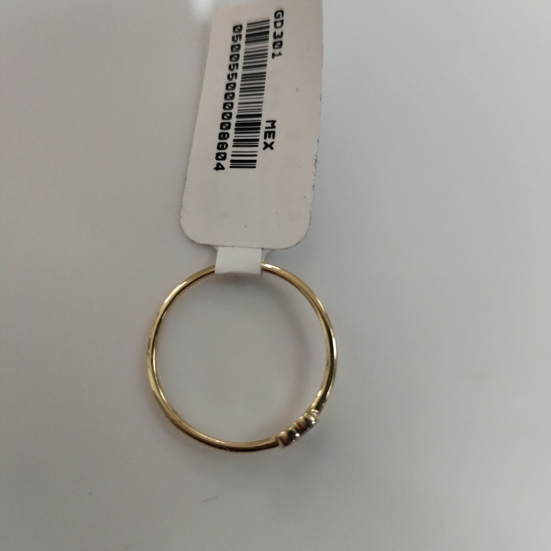 ANILLO ANILLITO CORAZON C CIRCONIA 14K 8 TALLA 0.9 GR (NUEVO)