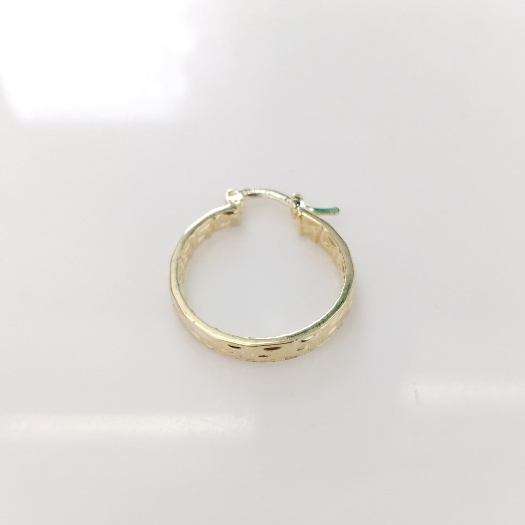 ARETES TEJIDO ARRACADAS TIPO GRECAS 14K 2.2 GR (NUEVO)