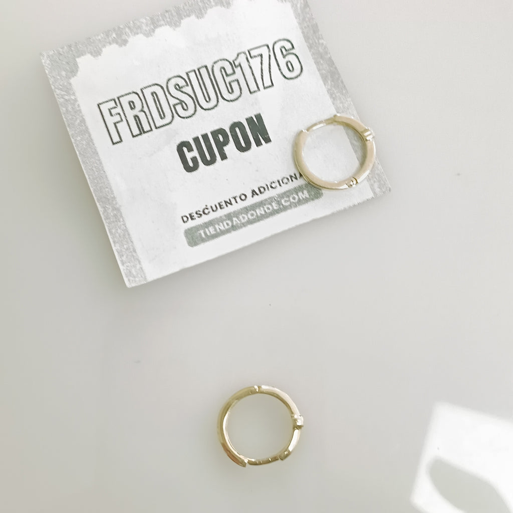 ARETES HUGGIES C CIRCONIA 14K 1.9 GR (NUEVO)