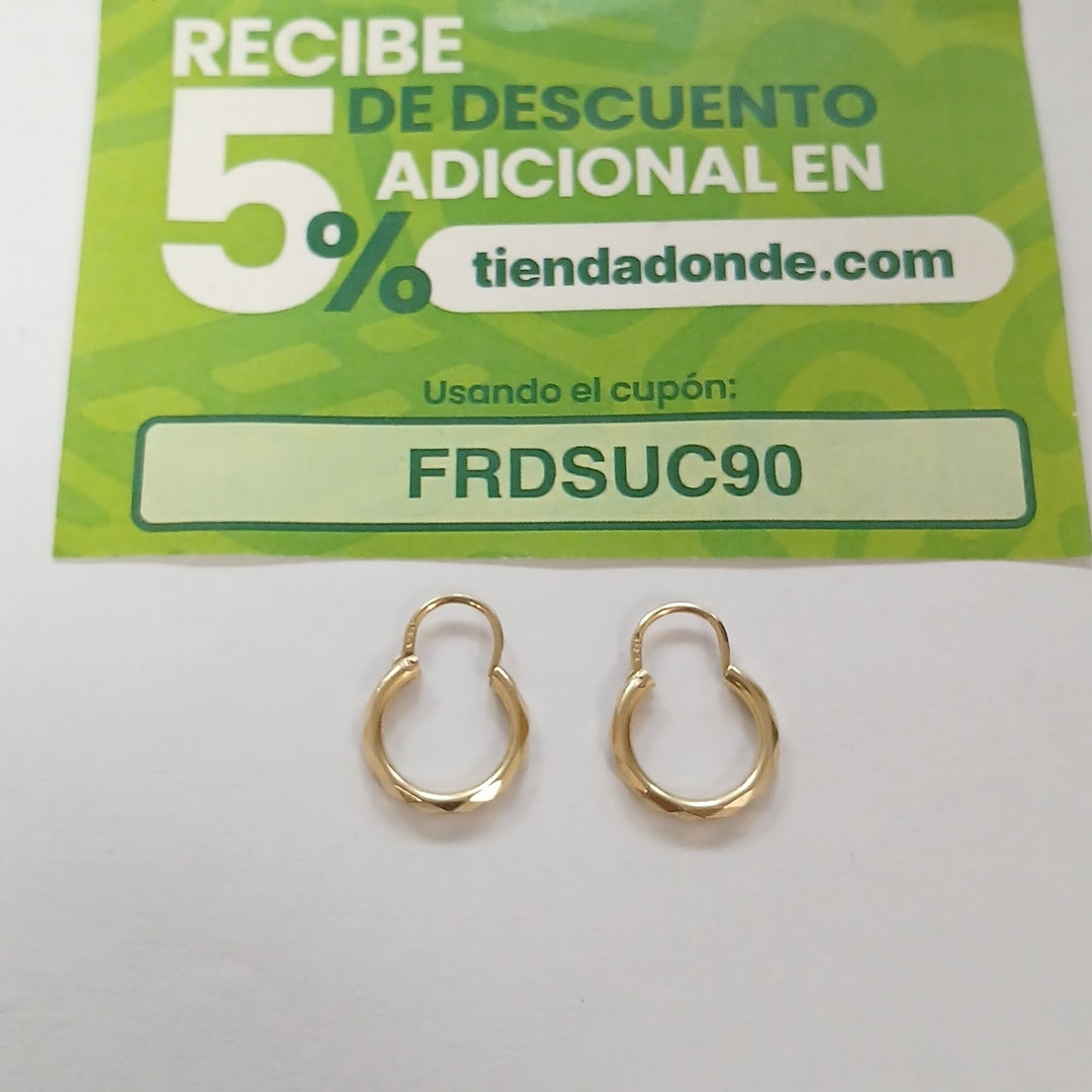 ARETES PAR ORO 18 K 1,50 GRMS (SEMINUEVO)