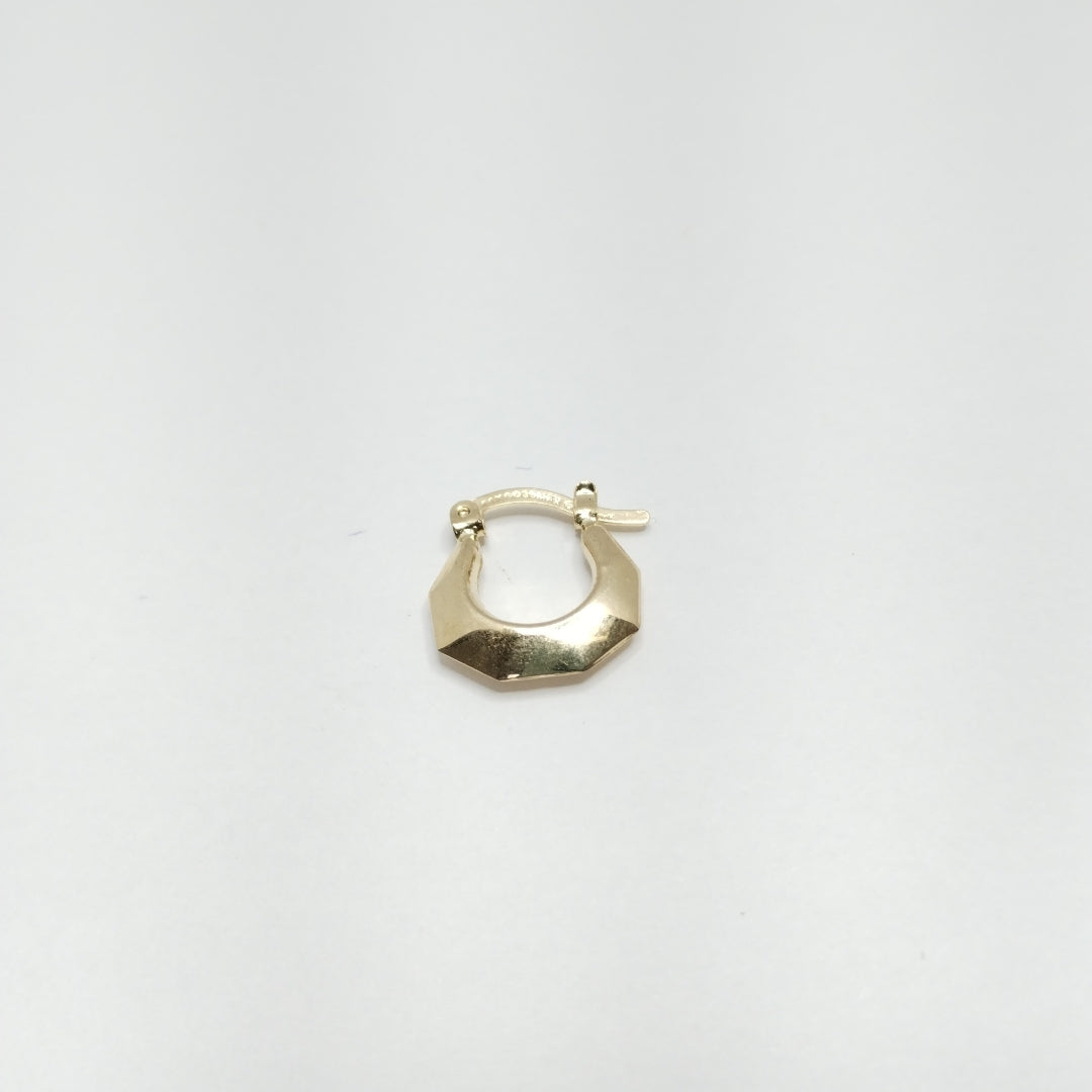 ARETES TEJIDO ARRACADA FACETADA 14K 1.3 GR (NUEVO)