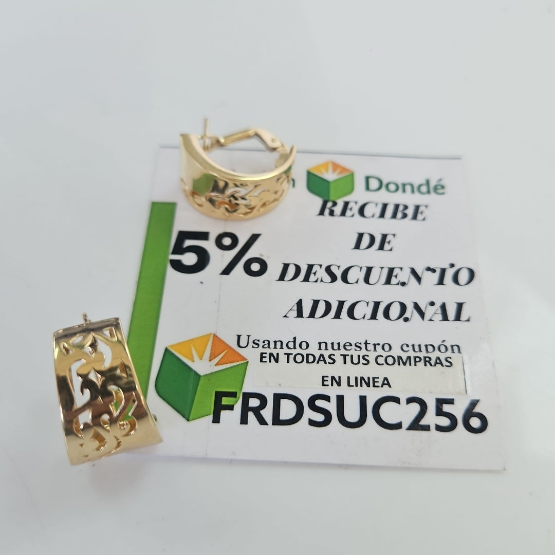 ARETES PAR ORO 14 K 5.1 GRMS (SEMINUEVO)