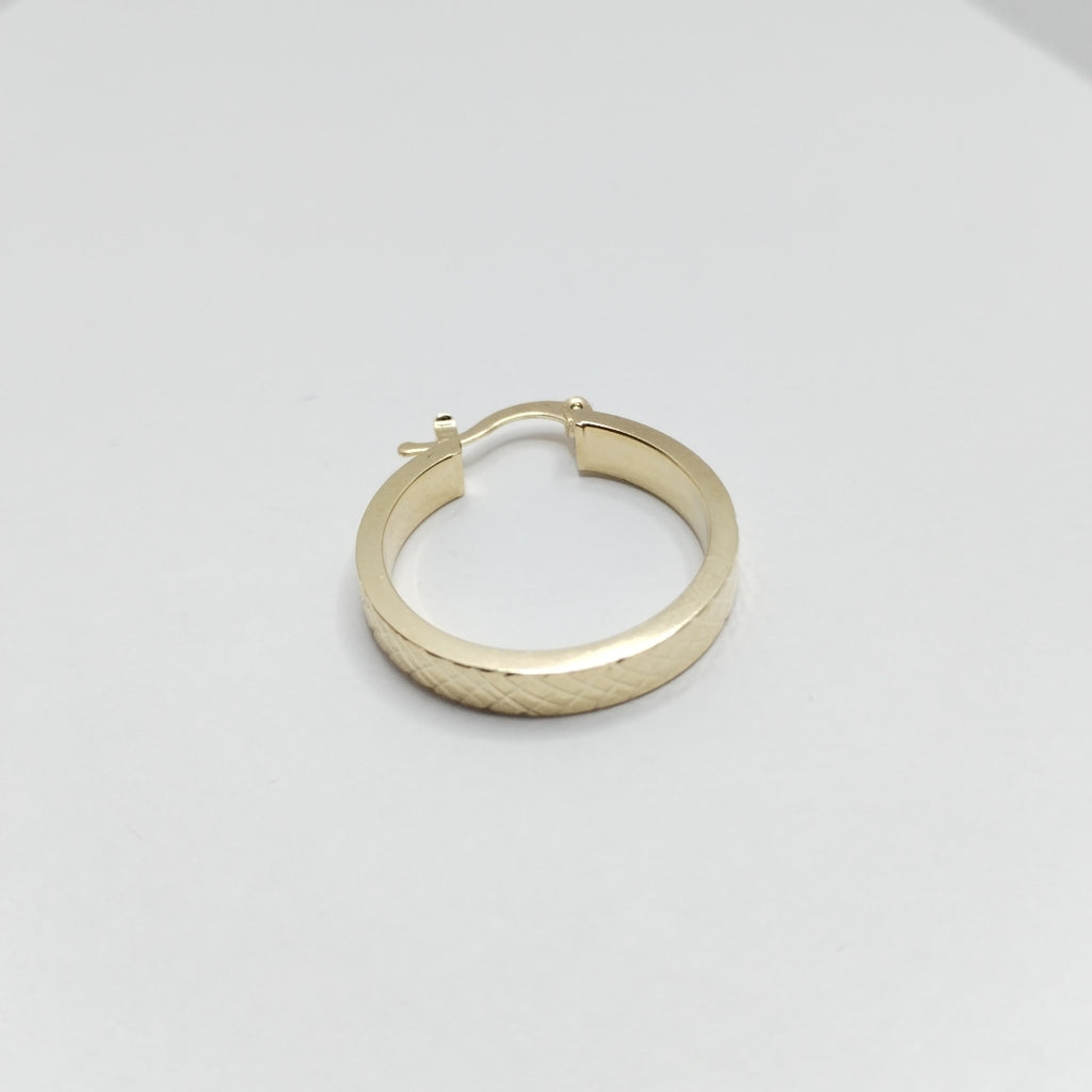 ARETES TEJIDO ARRACADAS FACETADAS 14K 2.9 GR (NUEVO)