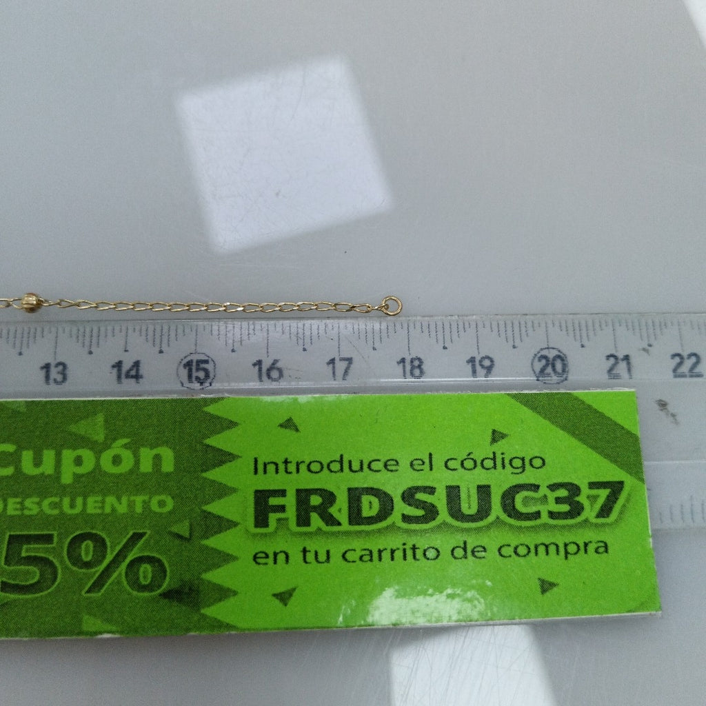 PULSERA ESPECIAL CON ESTRELLA Y CIRCONIAS 14K 18 CM 1.5 GR (NUEVO)