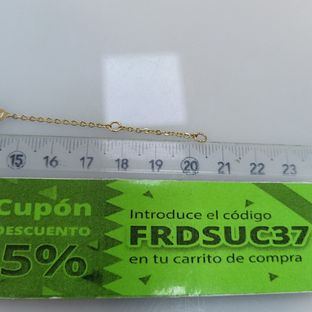 PULSERA ESPECIAL C MARIPOSAS 14K 18 CM 1.7 GR (NUEVO)
