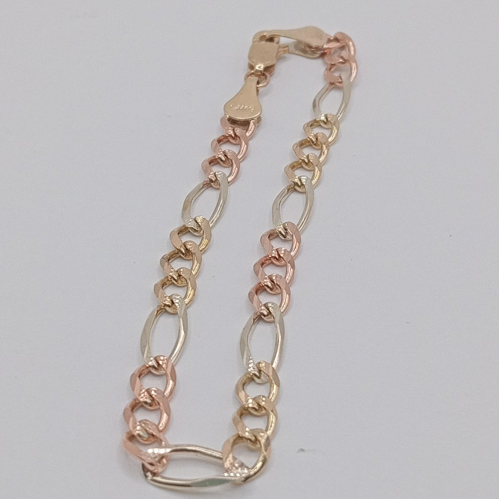 PULSERA ORO COMBINADO 10 K 6.8 GRMS (SEMINUEVO)