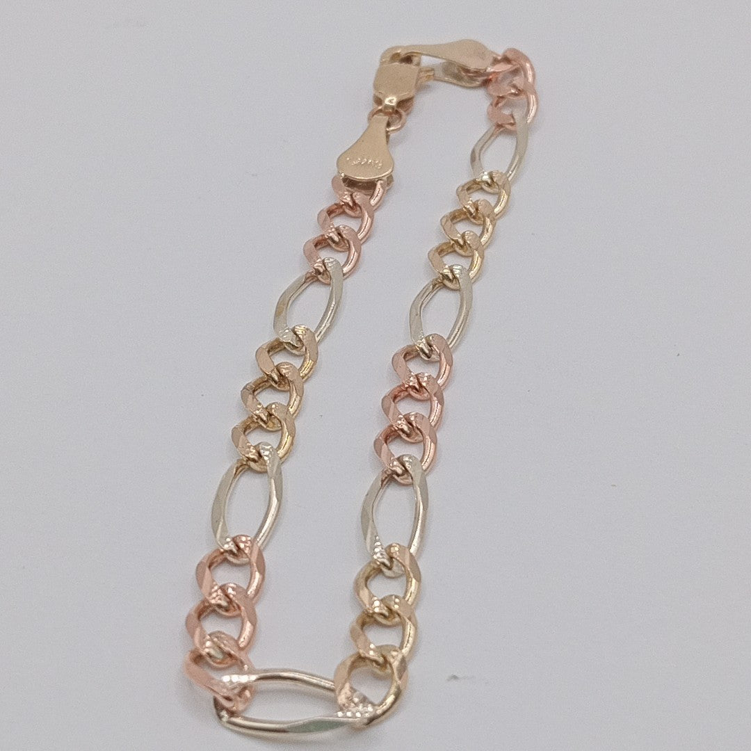 PULSERA ORO COMBINADO 10 K 6.8 GRMS (SEMINUEVO)