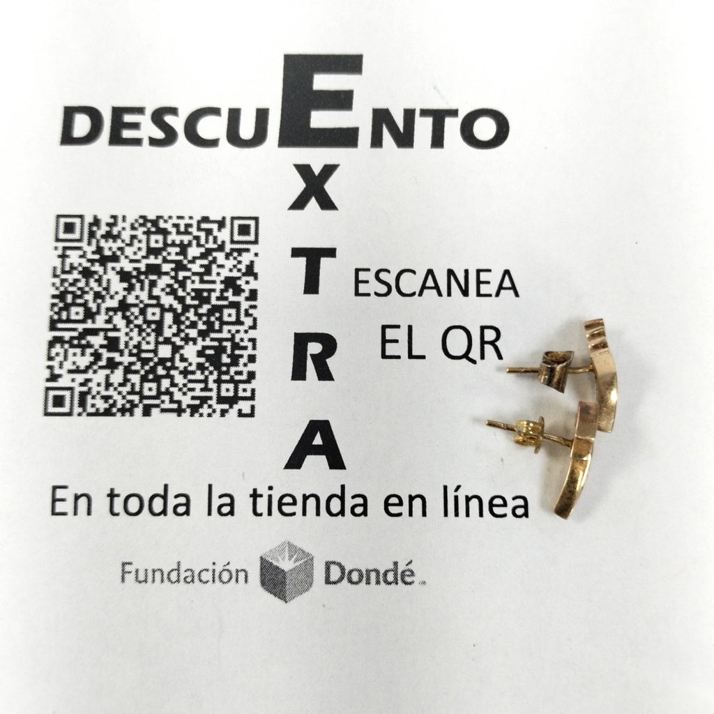 ARETES PAR ORO 14 K 2.5 GRMS (SEMINUEVO)