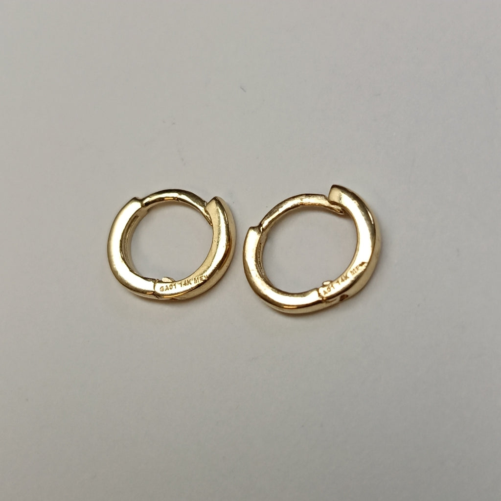 ARETES HUGGIE 14K 1.3 GR (NUEVO)