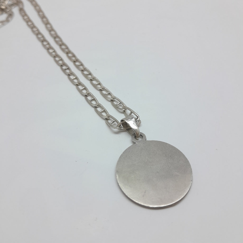 CADENA, MEDALLA RELIGIOSA PLATA 12.4 GRMS (SEMINUEVO)