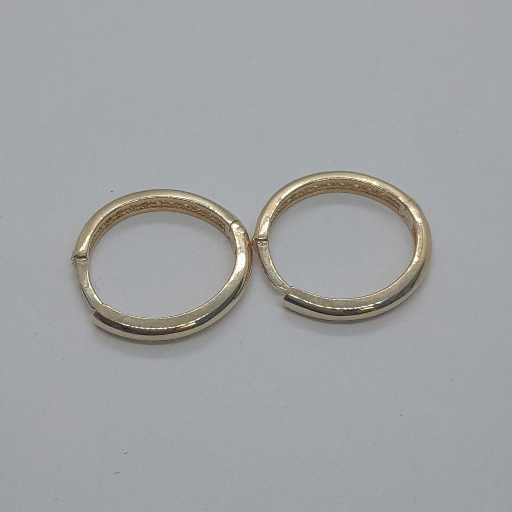 ARETES HUGGIES C CIRCONIA 14K 1.8 GR (NUEVO)