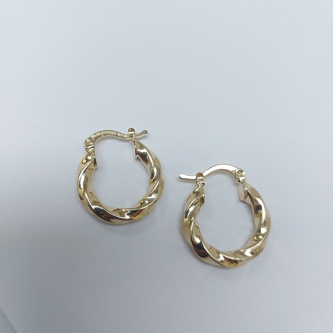 ARETES ARRACADA TORZAL 14K 1.8 GR (NUEVO)