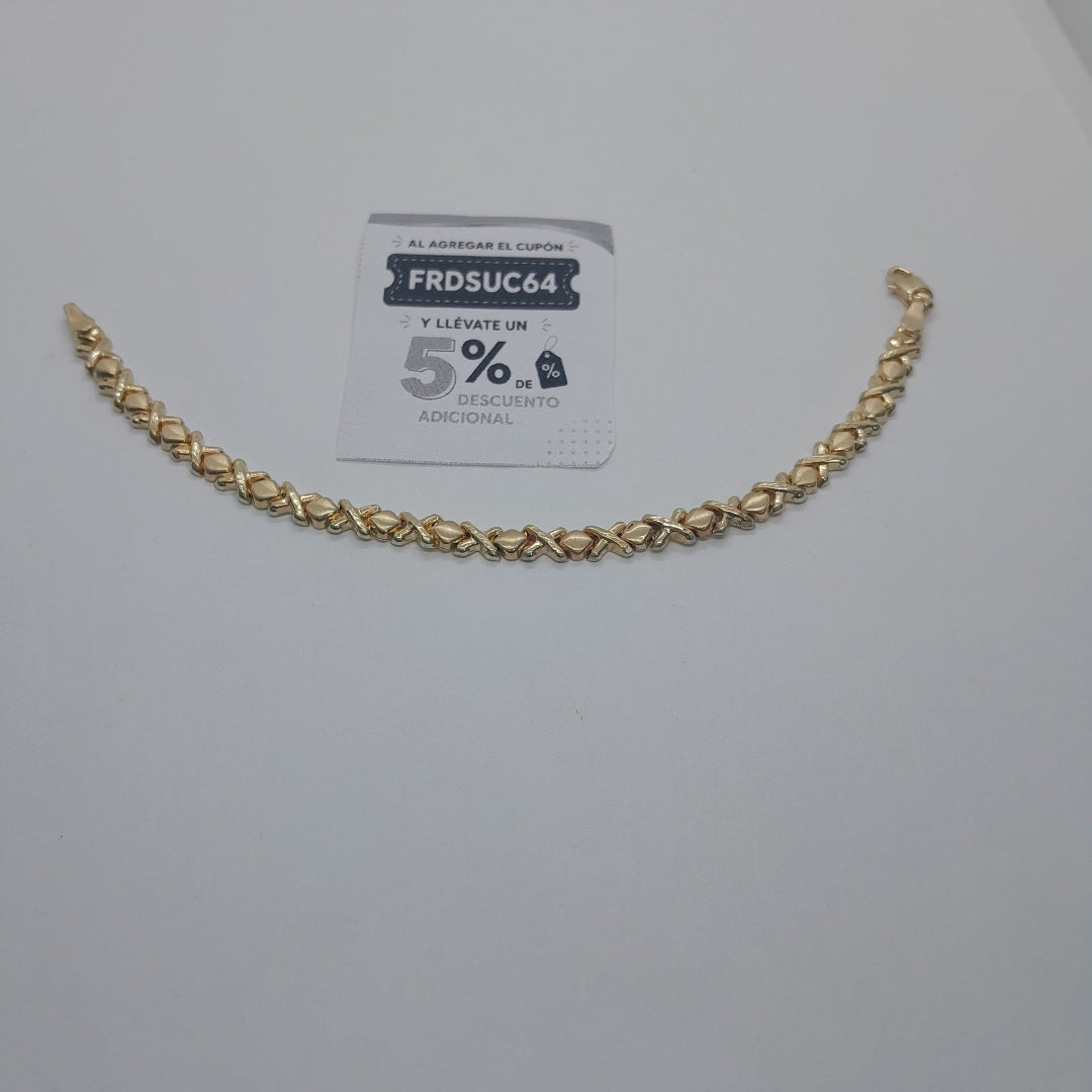 PULSERA ESP XOXO 14K 18 CM 5.8 GR (NUEVO)