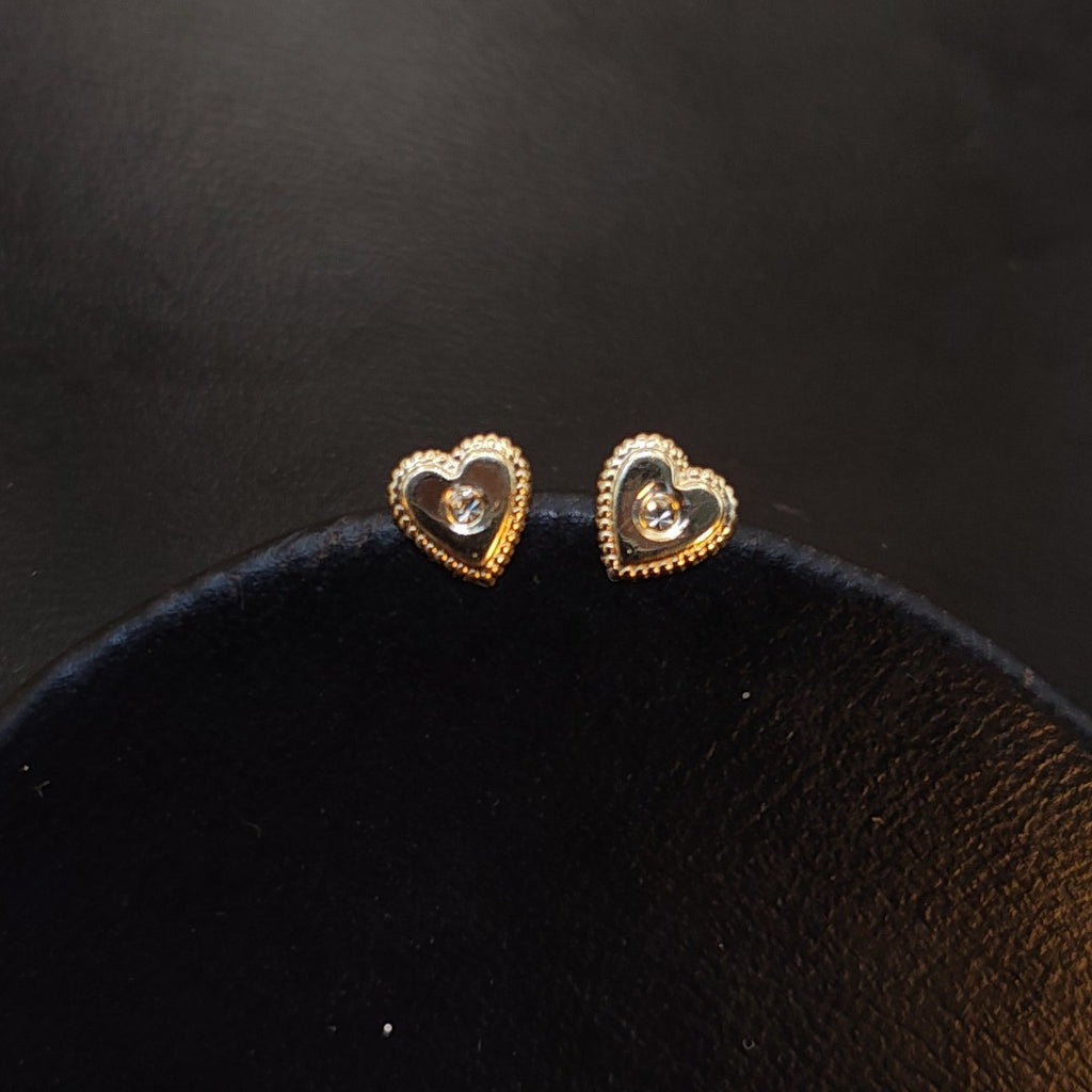 BROQUELES BROQUEL FIG CORAZON C CIRCONIA 14K 0.2614 GR (NUEVO)
