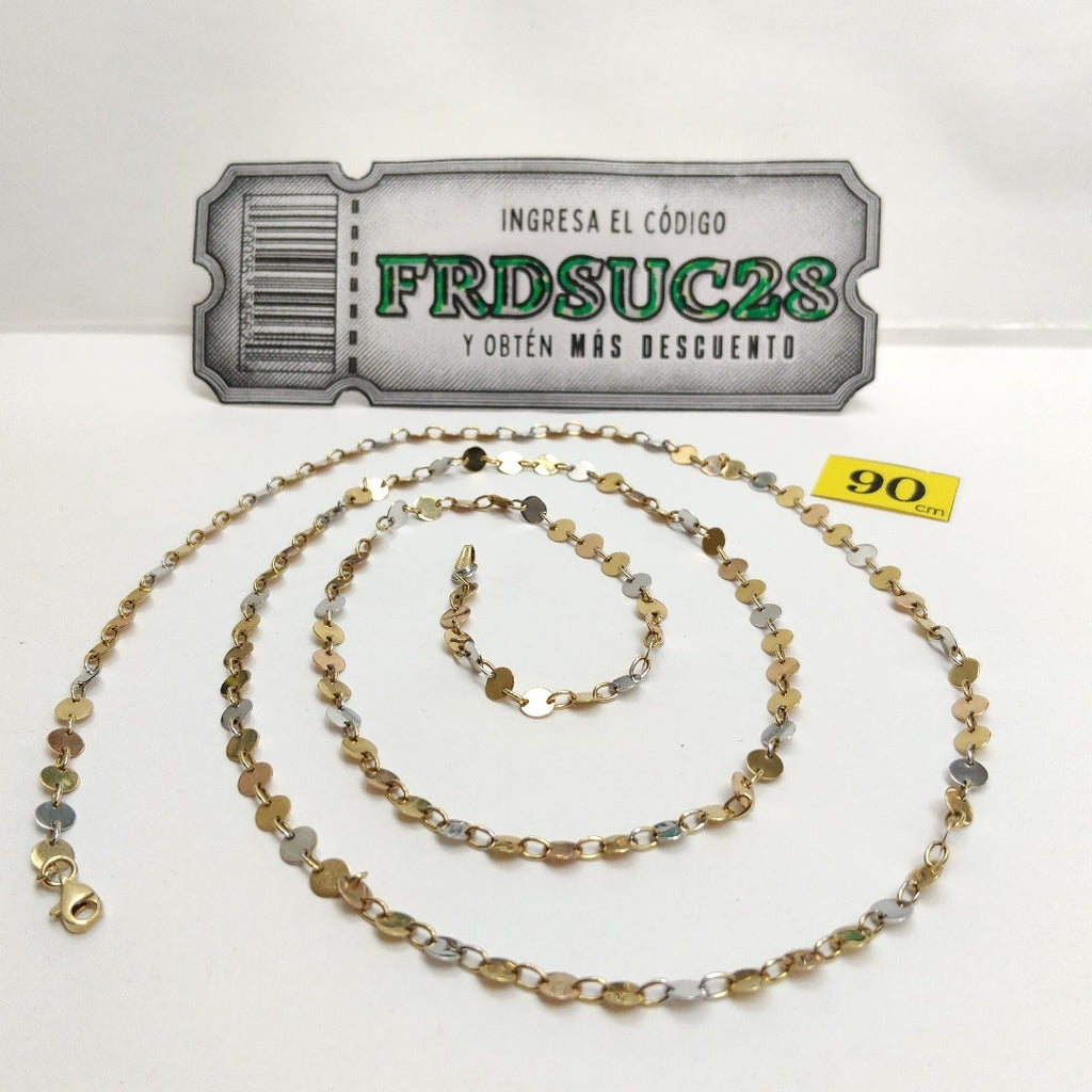 CADENA ORO COMBINADO 14 K 14,00 GRMS (SEMINUEVO)