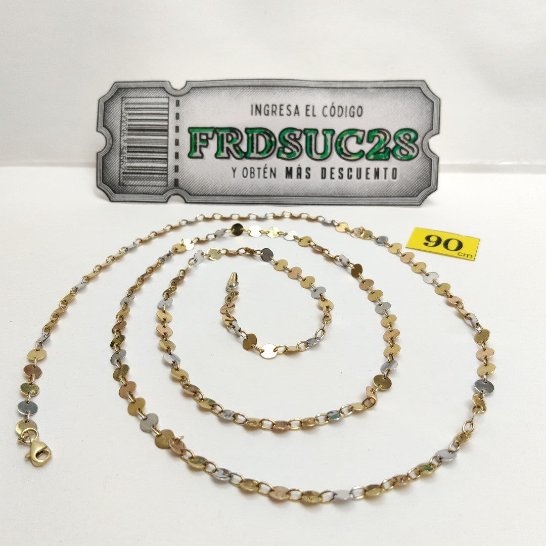 CADENA ORO COMBINADO 14 K 14,00 GRMS (SEMINUEVO)