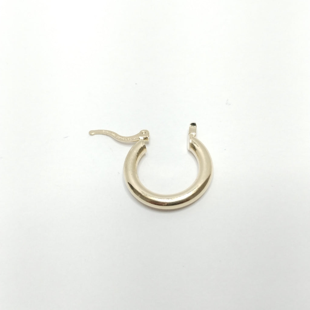 ARETES TEJIDO ARRACADAS LISAS 14K 1.6 GR (NUEVO)