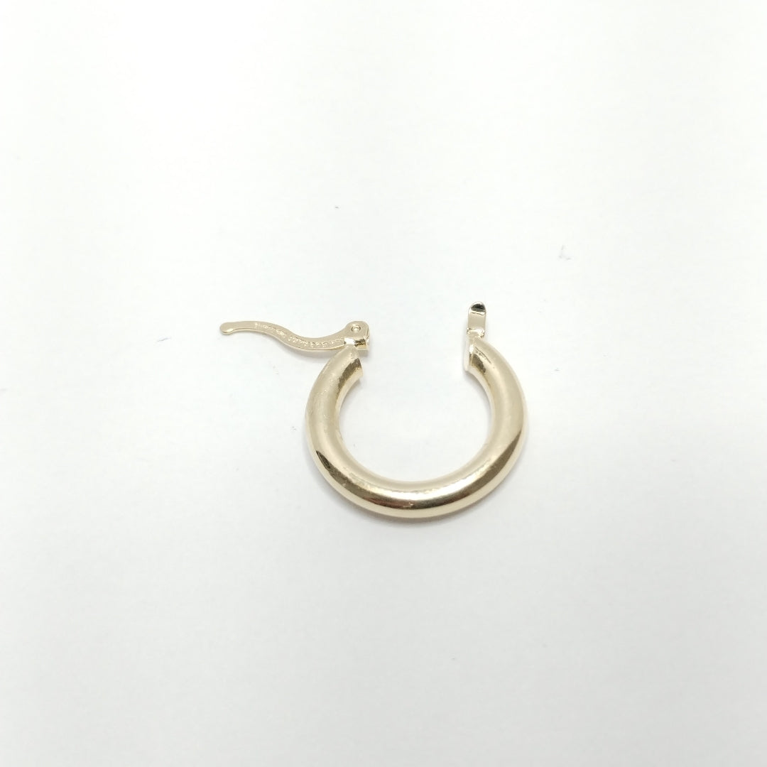 ARETES TEJIDO ARRACADAS LISAS 14K 1.6 GR (NUEVO)
