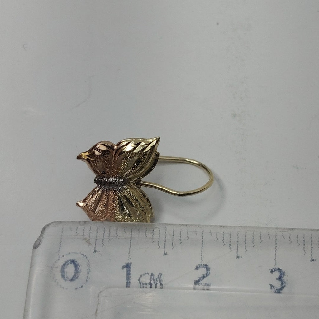 ARETES PAR ORO, ORO COMBINADO 10 K 1.4 GRMS (SEMINUEVO)