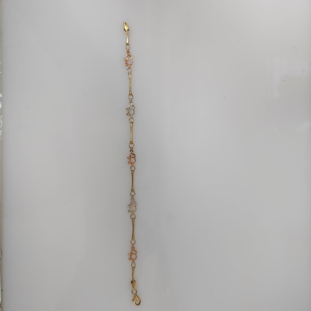 PULSERA ORO, ORO COMBINADO 14 K 2.6 GRMS (SEMINUEVO)