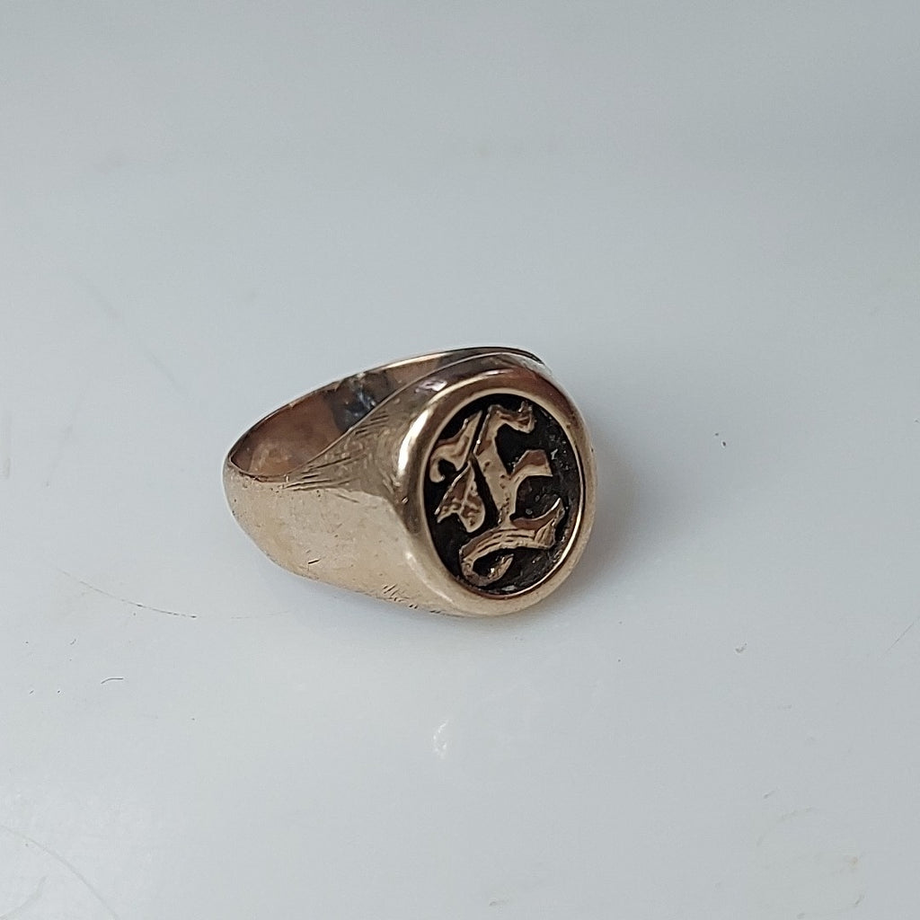 ANILLO CONMEMORATIVO ORO 8 K 7 GRMS (SEMINUEVO)