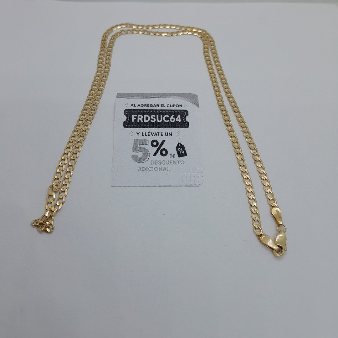 CADENA TEJIDO BARBADA 14K 60 CM 9 GR (NUEVO)