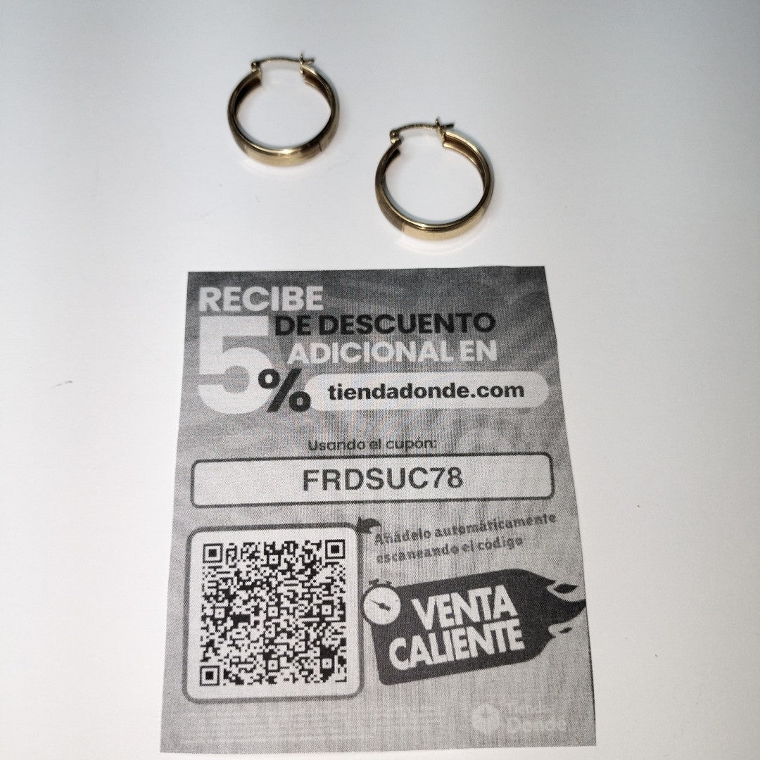 ARRACADAS PAR ORO 10 K 3 GRMS (SEMINUEVO)