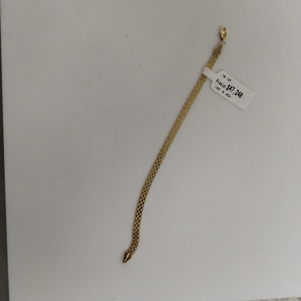 PULSERA ESPECIAL 14K 18 CM 4.4 GR (NUEVO)