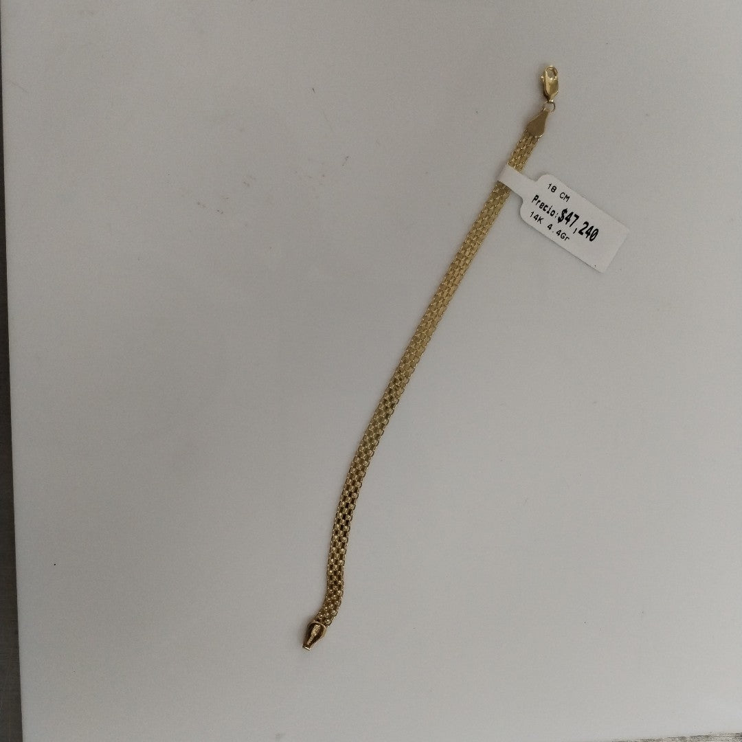 PULSERA ESPECIAL 14K 18 CM 4.4 GR (NUEVO)