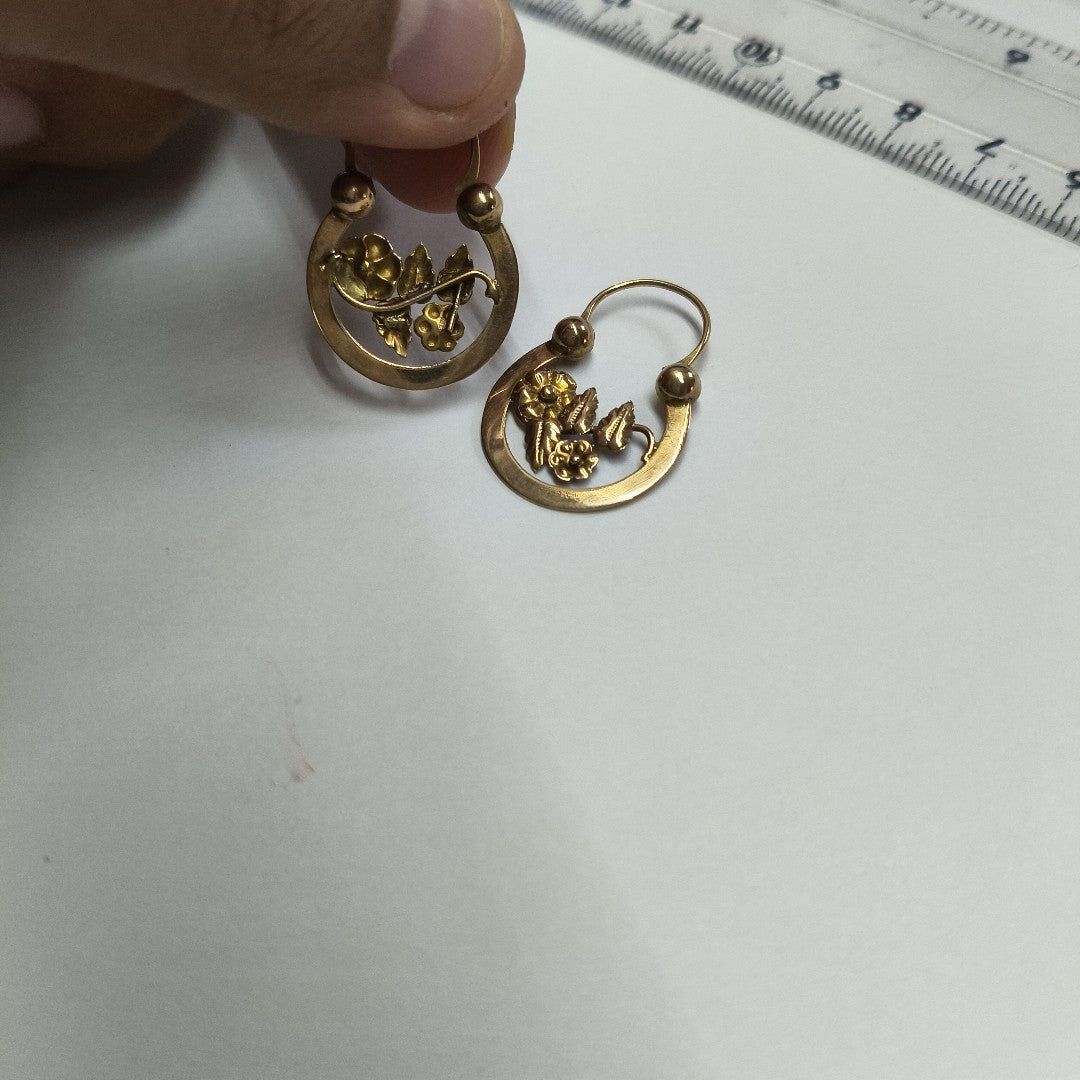 ARRACADAS PAR ORO 8 K 2,40 GRMS (SEMINUEVO)