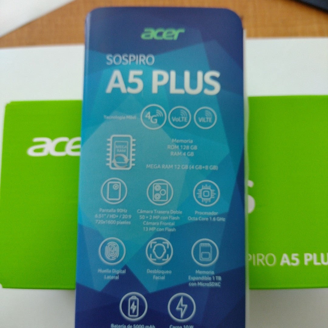 CELULAR ACER SOSPIRO A5 PLUS (2026) 128 GB 4 GB RAM (SEMINUEVO)