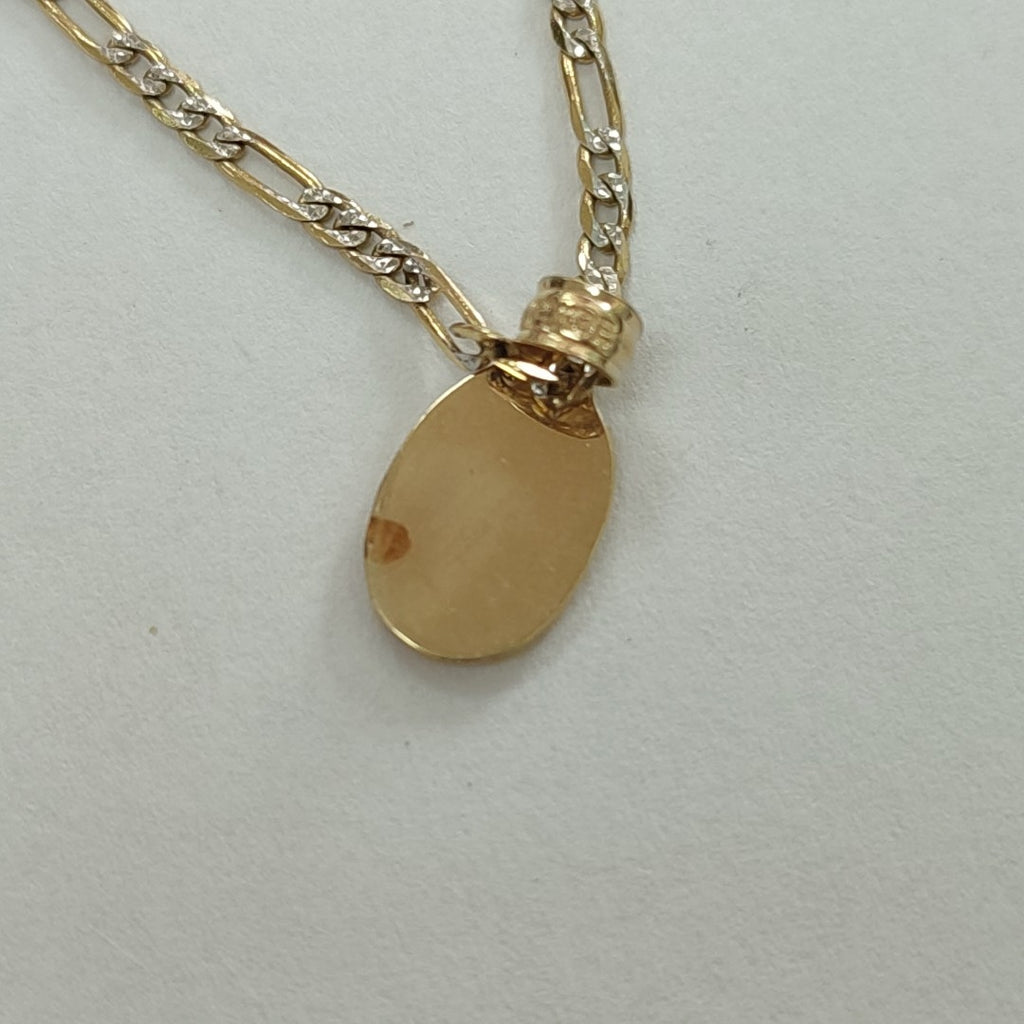 CADENA, MEDALLA RELIGIOSA ORO 14 K 5.5 GRMS (SEMINUEVO)