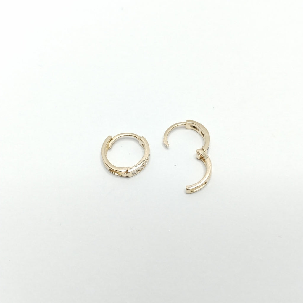 ARETES ARRACADA C CIRCONIAS 14K 1.1 GR (NUEVO)