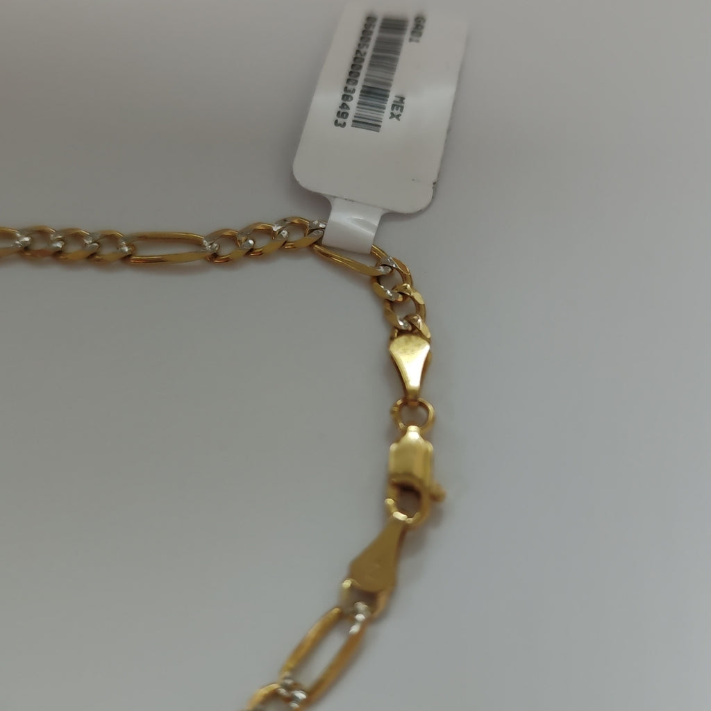 PULSERA 3X1 DIAMANTADA 14K 18 CM 4.4 GR (NUEVO)