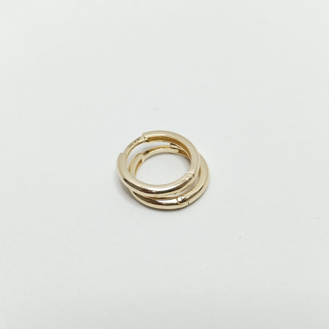 ARETES HUGGIES LISAS 14K 1.6 GR (NUEVO)