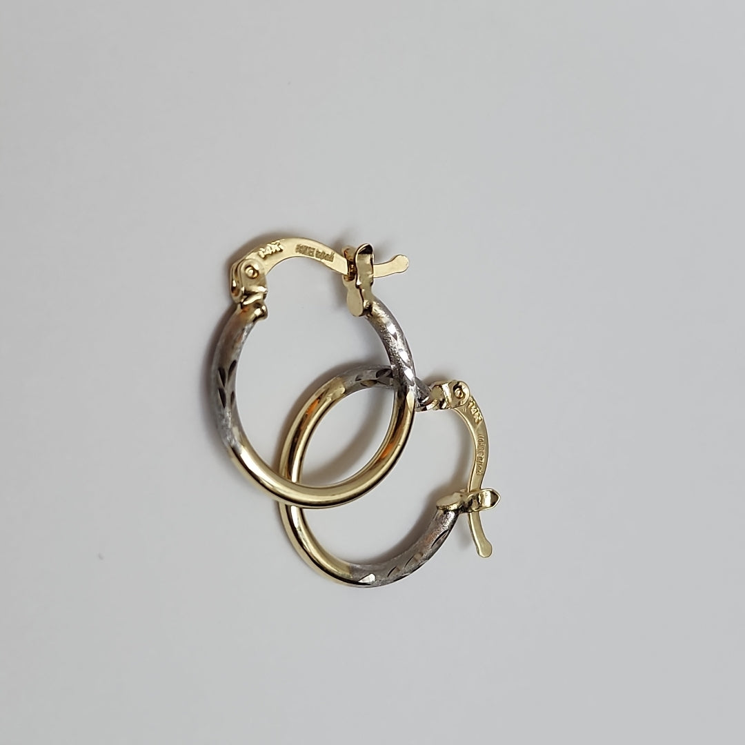 ARETES ARRACADAS COMBINADAS 14K 1.2 GR (NUEVO)