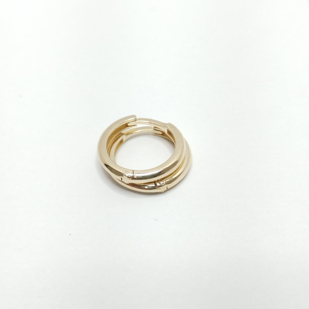 ARETES HUGGIES LISAS 14K 1.6 GR (NUEVO)