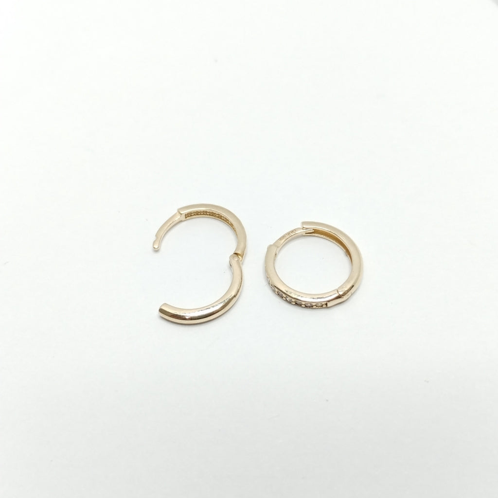 ARETES ARRACADA C CIRCONIAS 14K 1.5 GR (NUEVO)