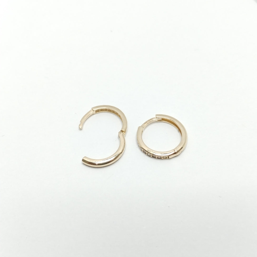 ARETES ARRACADA C CIRCONIAS 14K 1.5 GR (NUEVO)