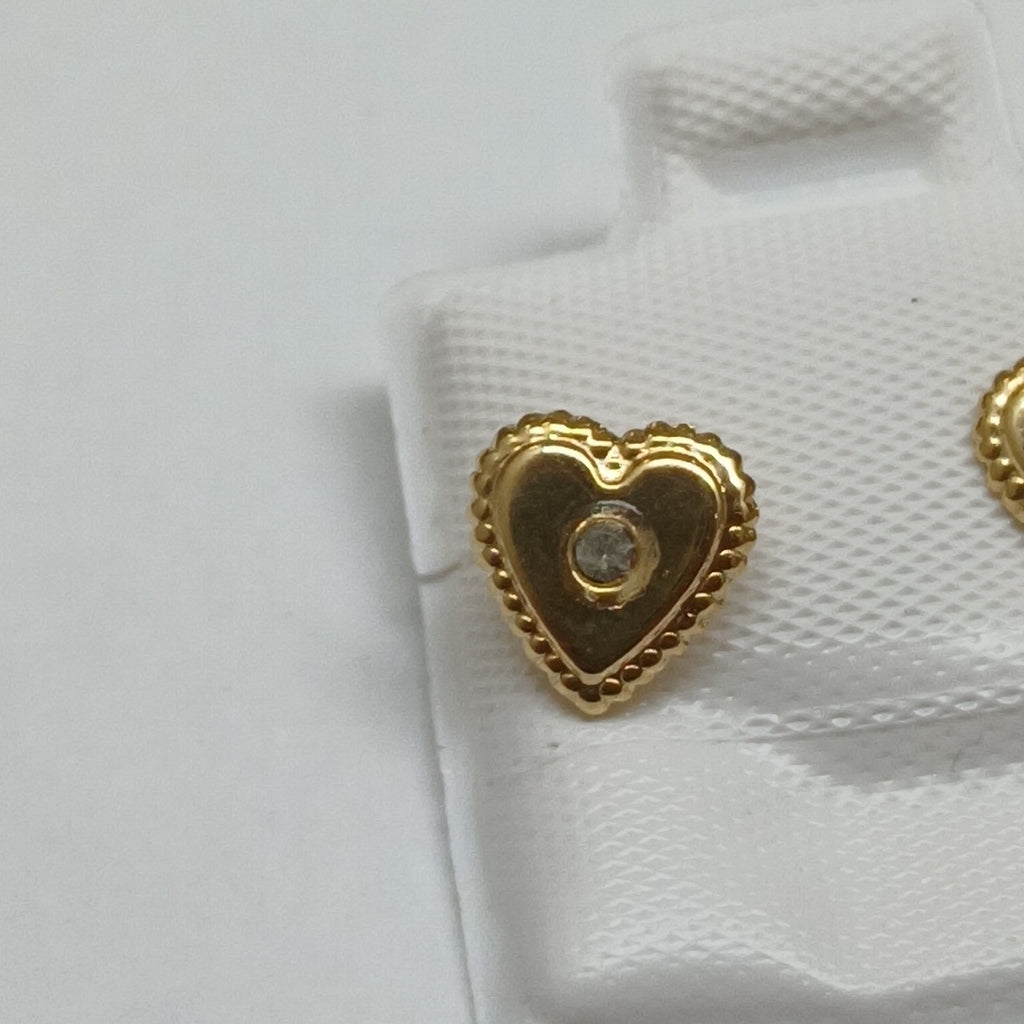 BROQUELES BROQUEL FIG CORAZON C CIRCONIA 14K 0.2614 GR (NUEVO)