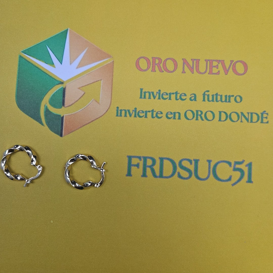 ARETES ARRACADA TORZAL 14K 1.9 GR (NUEVO)