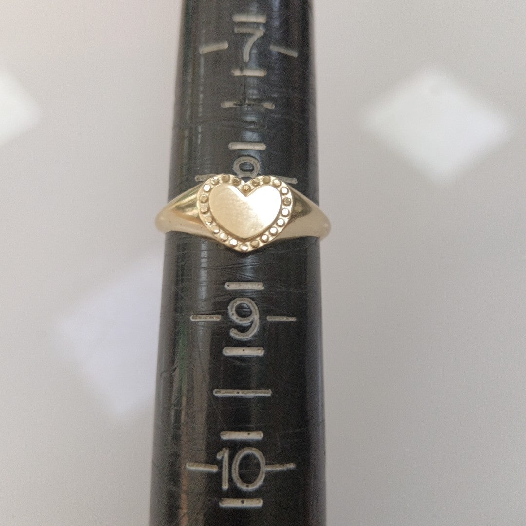 ANILLOS ANILLITO FIG CORAZON 10K TALLA 8 1.7 GR (NUEVO)