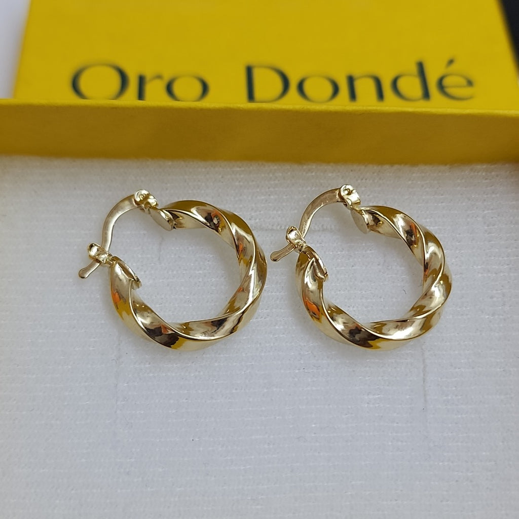 ARETES ARRACADA TORZAL 14K 2 GR (NUEVO)