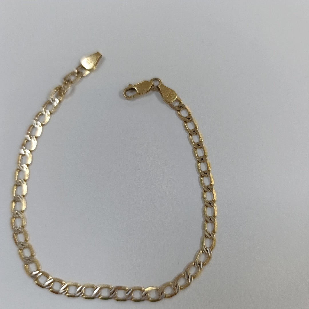 PULSERA ORO COMBINADO 14 K 5.9 GRMS (SEMINUEVO)