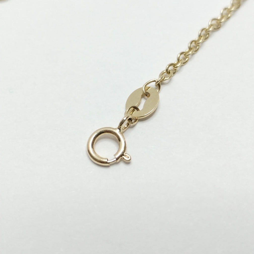 PULSERA ESPECIAL CON CORAZONES 14K 18 CM 1.2 GR (NUEVO)