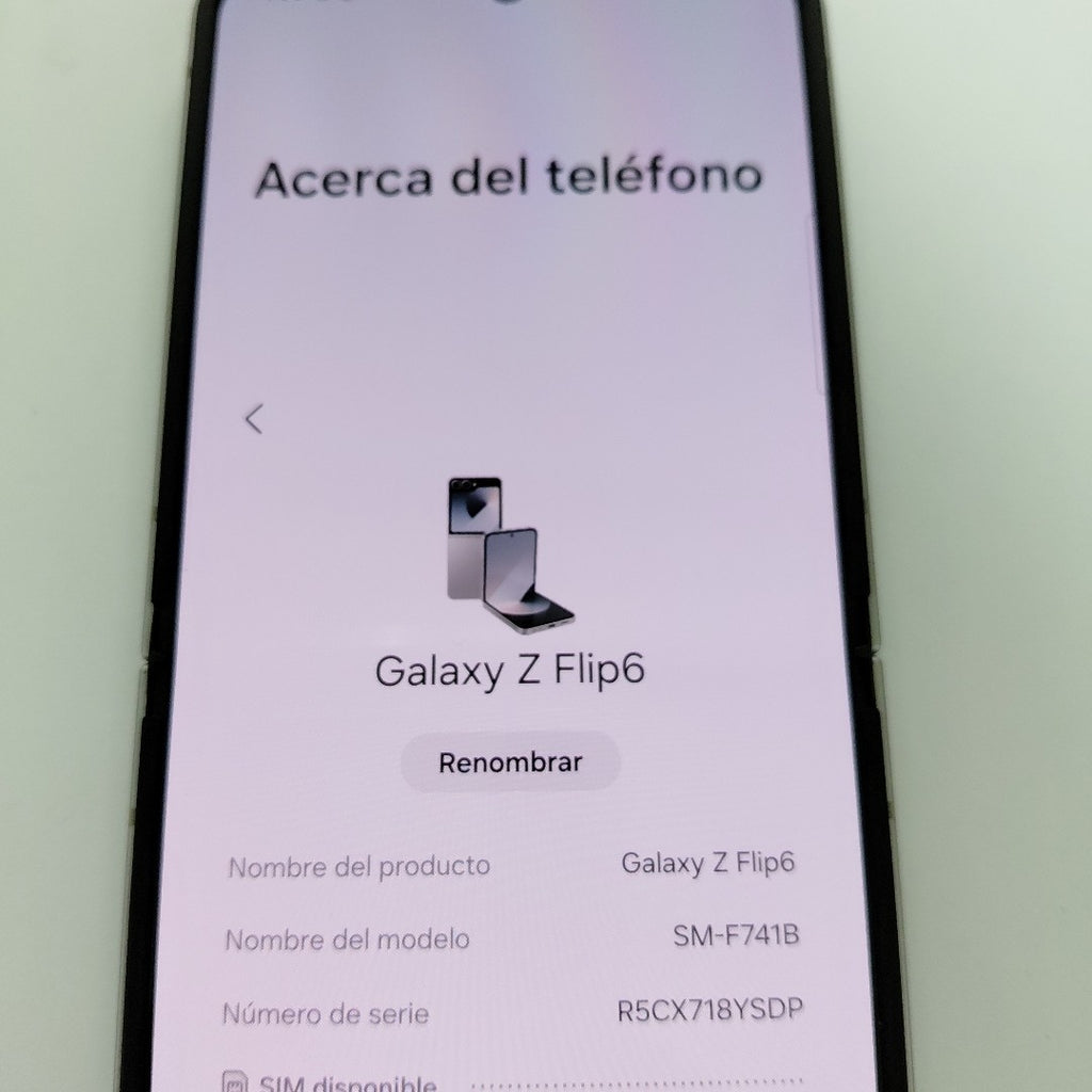 CELULAR SAMSUNG GALAXY Z FLIP6 SM-F741B (2024) 512 GB 12 GB RAM (SEMINUEVO)