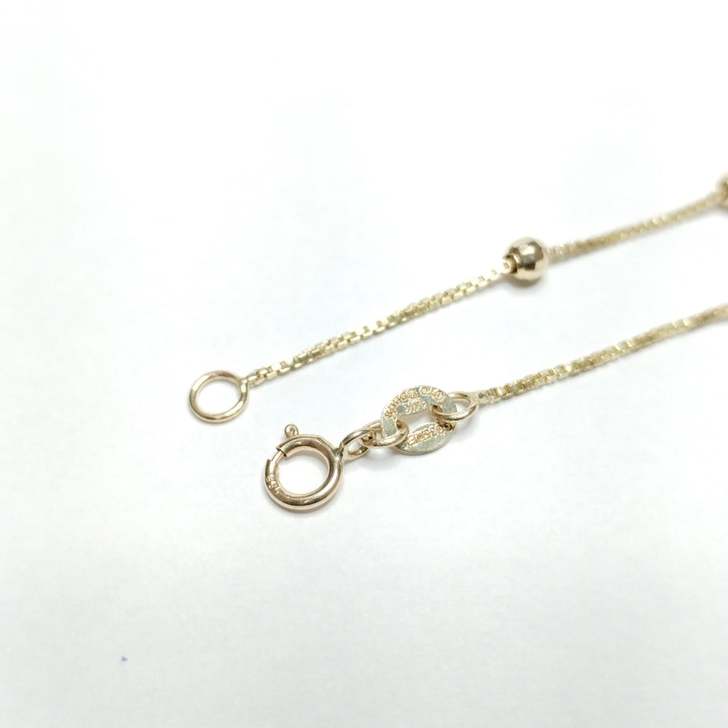 PULSERA ESPECIAL CON BOLITAS 14K 18 CM 1.4 GR (NUEVO)