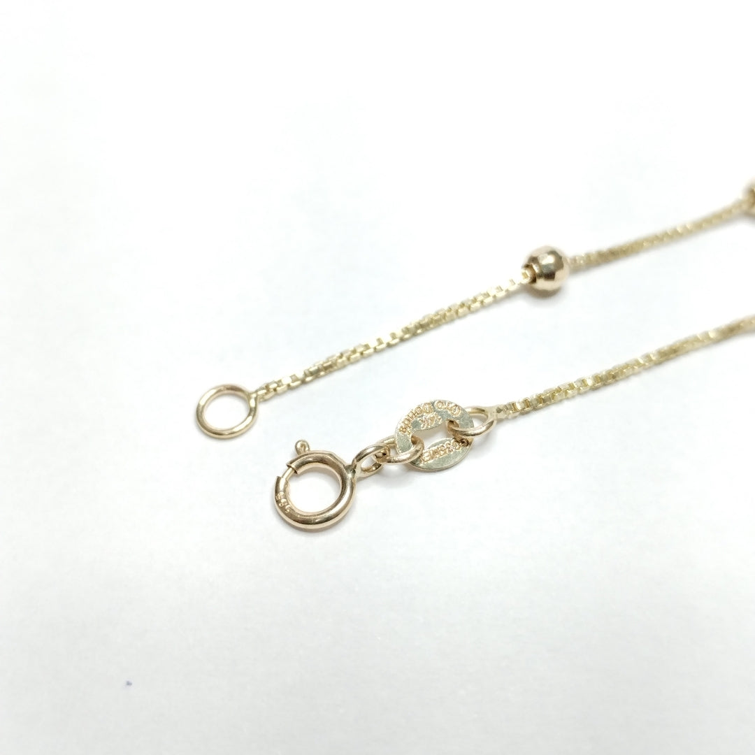 PULSERA ESPECIAL CON BOLITAS 14K 18 CM 1.4 GR (NUEVO)